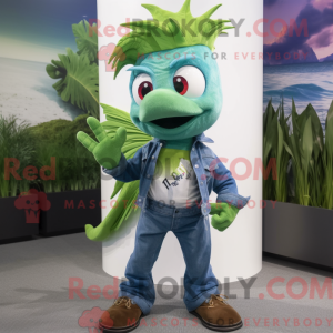 Green Betta Fish mascot...