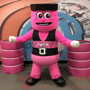 Pink Ring Master maskot...