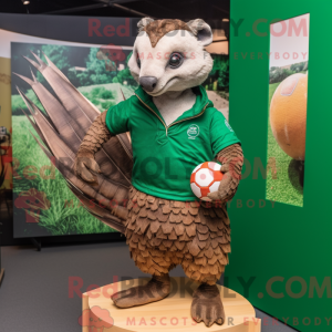 Grøn Pangolin maskot...
