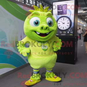 Postava maskota Lime Green...