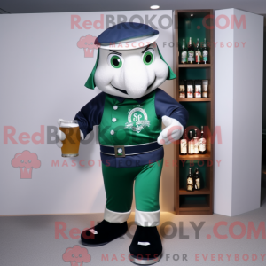 Navy Green Beer mascot...