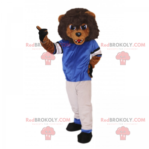 Leeuw mascotte in sportkleding - Redbrokoly.com