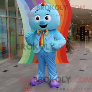 Sky Blue Rainbow mascot...