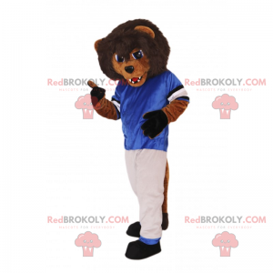 Lion mascot in sportswear - Redbrokoly.com