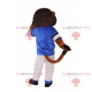 Leeuw mascotte in sportkleding - Redbrokoly.com