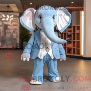 Sky Blue Elephant mascotte...