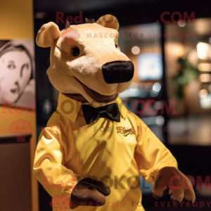Gold Tapir mascot costume...