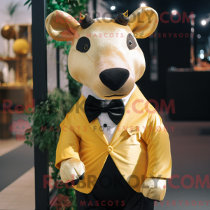 Guld Tapir maskot kostume...
