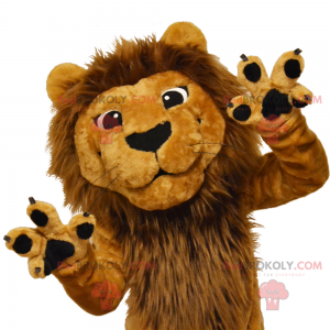Hnědý lev maskot - Redbrokoly.com