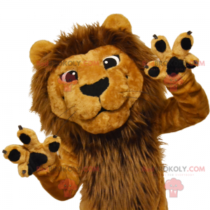 Mascotte de lion marron - Redbrokoly.com