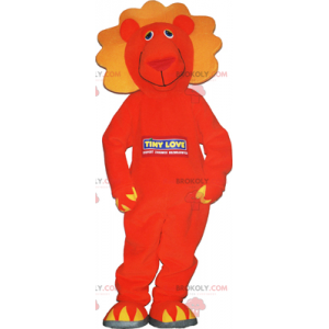 Mascote leão laranja - Redbrokoly.com