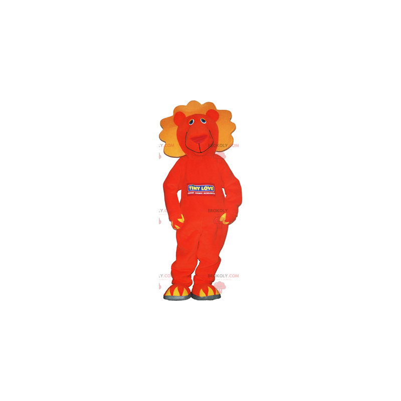 Mascotte de lion orange - Redbrokoly.com