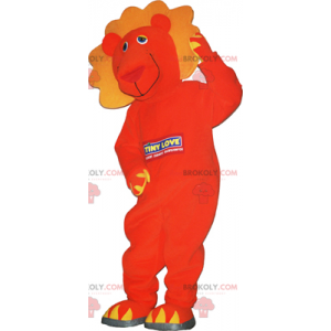 Mascotte de lion orange - Redbrokoly.com