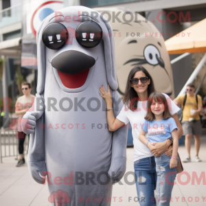 Gray Hot Dogs mascot...
