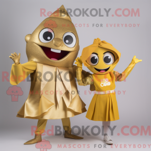 Guld Ceviche maskot kostume...