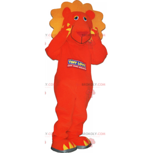 Mascotte de lion orange - Redbrokoly.com