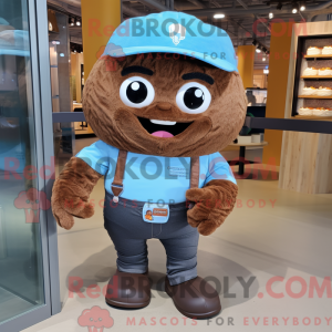 Brun Cupcake maskot kostume...