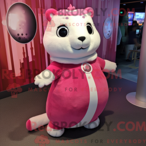 Pink Hermelin maskot...