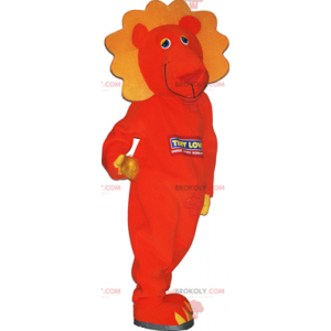 Mascotte de lion orange - Redbrokoly.com