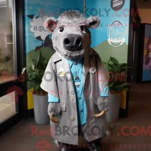 Sølv Buffalo maskot drakt...