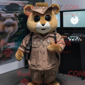 Brun hamster maskot kostume...