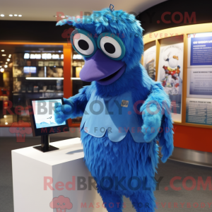 Blue Crow mascot costume...