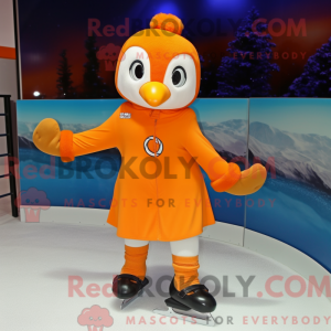 Oranje paar schaatsen...