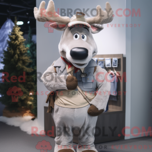 Mascotte de renne gris...