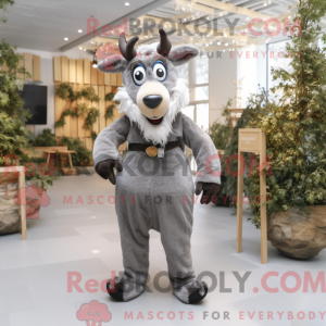 Mascotte de renne gris...