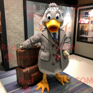 Grey Duck-maskotdraktfigur...