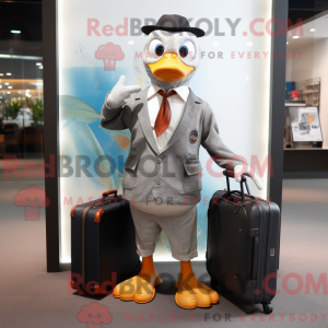 Grey Duck-maskotdraktfigur...