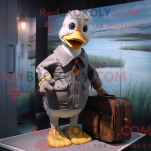 Gray Duck-maskotdraktfigur...