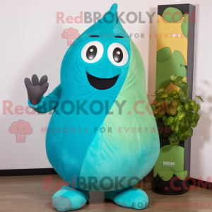 Turquoise Pear mascot...