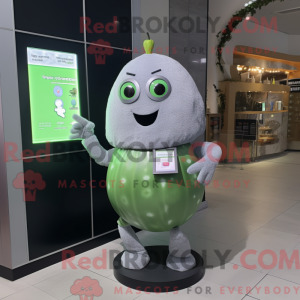 Sølv agurk maskot kostume...