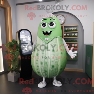Sölv agurk maskot drakt...