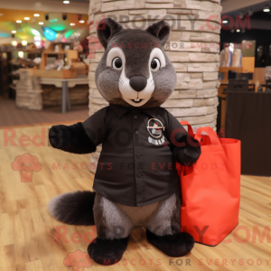 Sort egern maskot kostume...