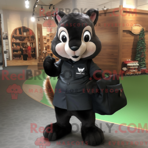 Sort egern maskot kostume...