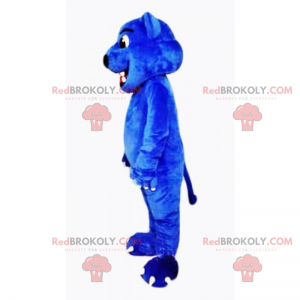 Blauwe wolf mascotte - Redbrokoly.com