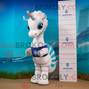 White Seahorse mascot...