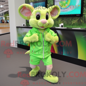 Postava maskota Lime Green...