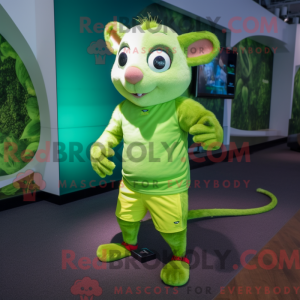 Lime Green Dormouse mascot...