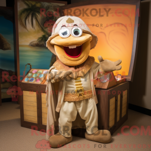 Tan Treasure Chest maskot...