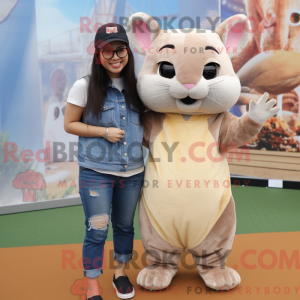 Tan Chinchilla maskot...