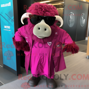 Magenta Bison mascot...