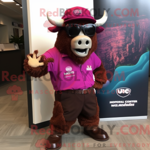 Magenta Bison mascot...