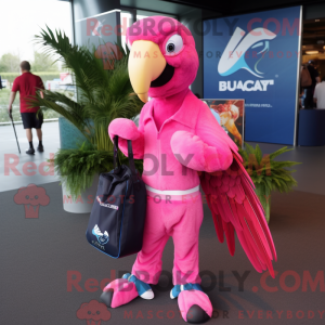 Rosa Macaw-maskotdraktfigur...