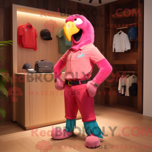Rosa Macaw-maskotdraktfigur...