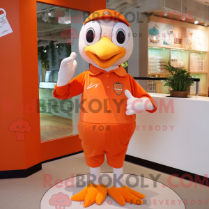 Orange Dove maskot kostume...