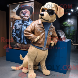 Tan Dog-maskotdraktfigur...