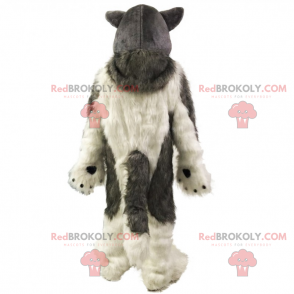 Grijze wolf mascotte - Redbrokoly.com
